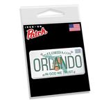 AP24535-LPP License Plate Iron-on Patch With Name Drop Custom Imprint